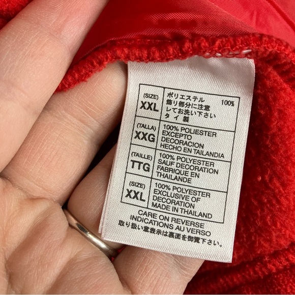 Disneyland resort Christmas Mickey Mouse red fleece full zip jacket size XXL‎ - Picture 6 of 7